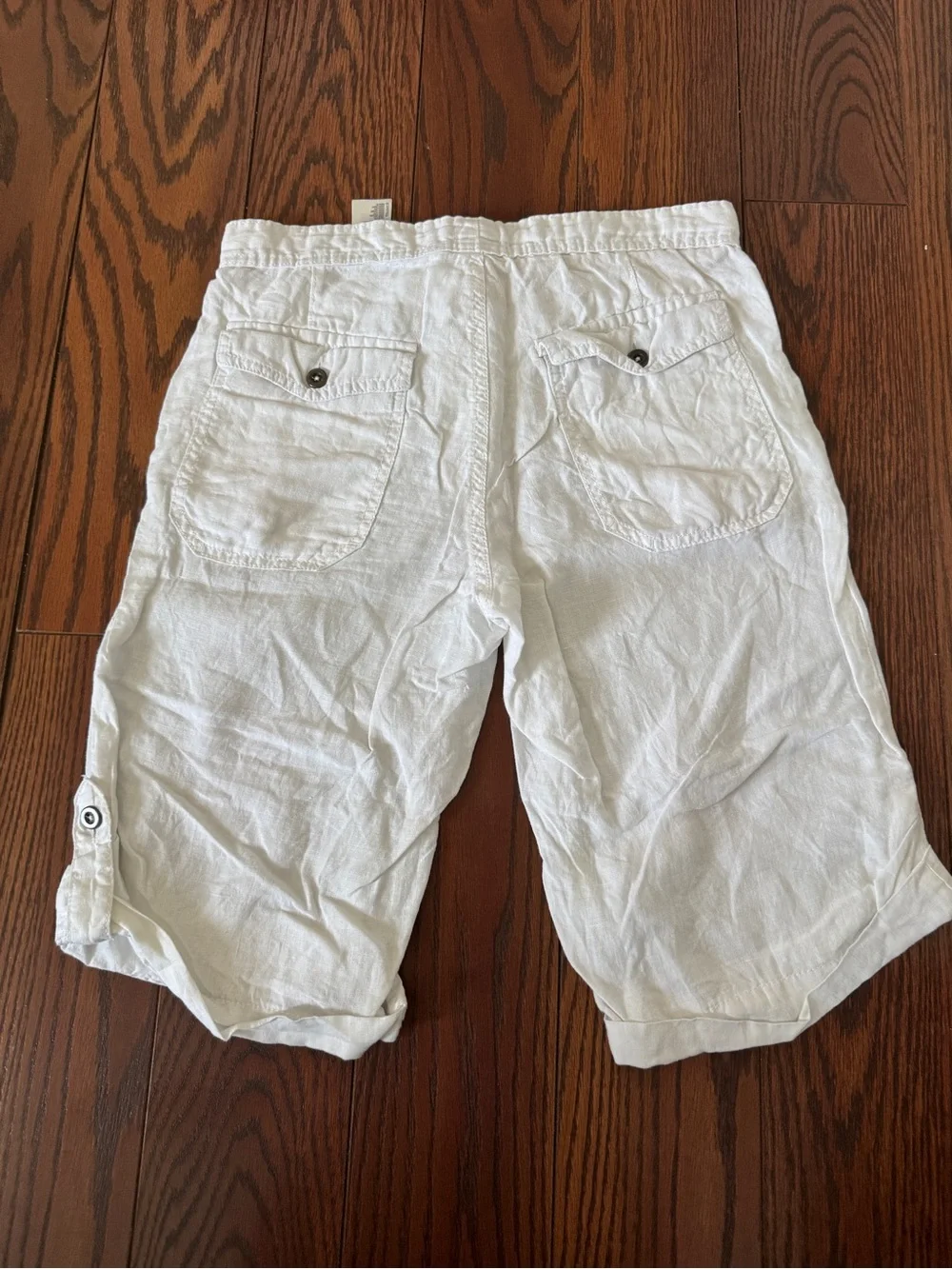 H&M White Relaxed Linen-Blend Men's Jeans